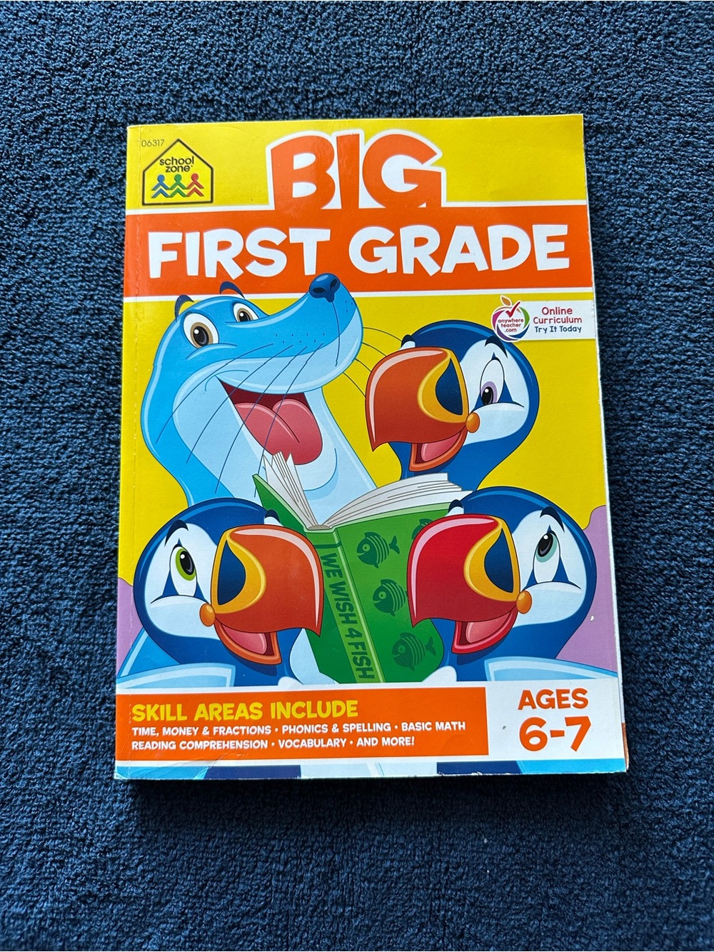 School Zone Big First Grade Workbook - Bright Yellow